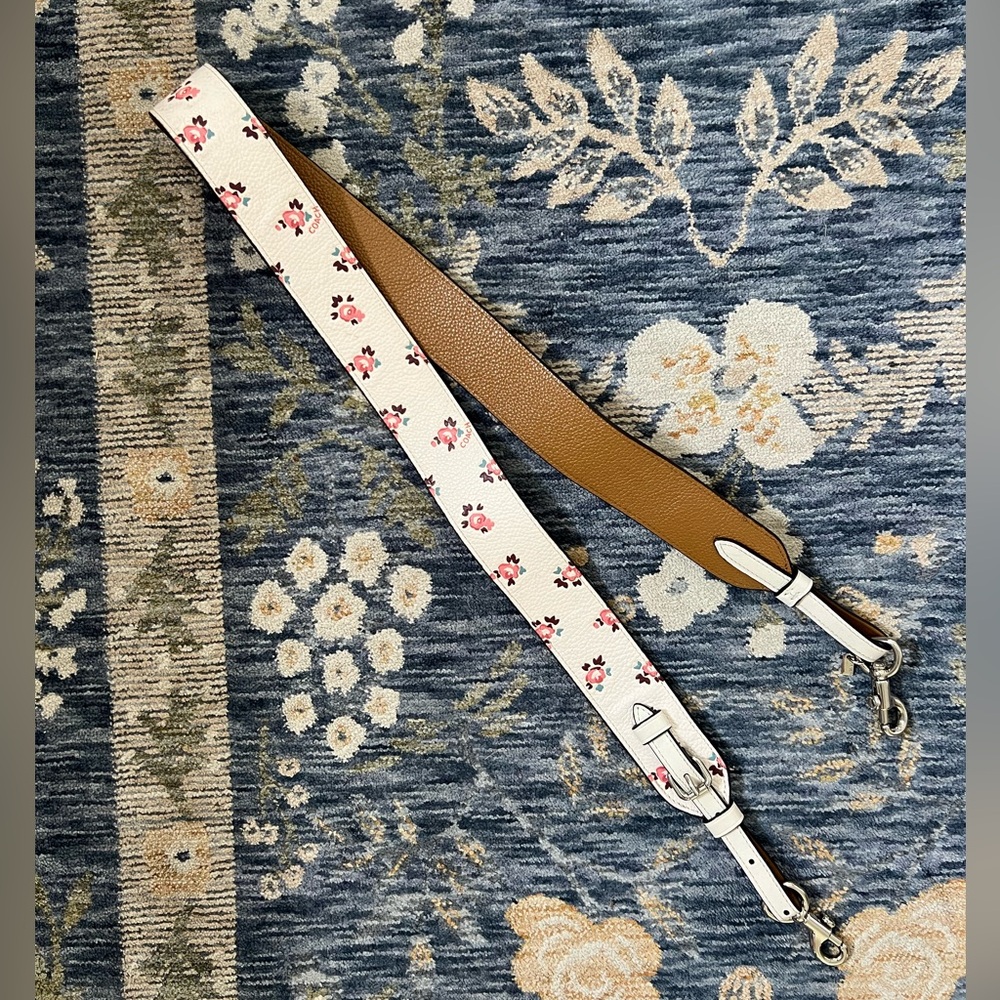 Coach Strap With Floral Bloom Print